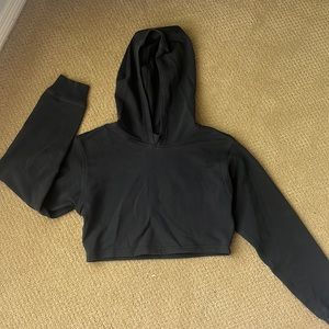 Black Lululemon cropped hoodie size 4